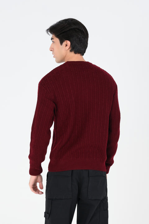 RELAXED FIT CREW NECK SWEATER