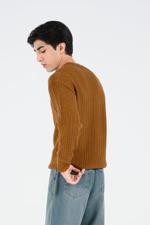 RELAXED FIT CREW NECK SWEATER