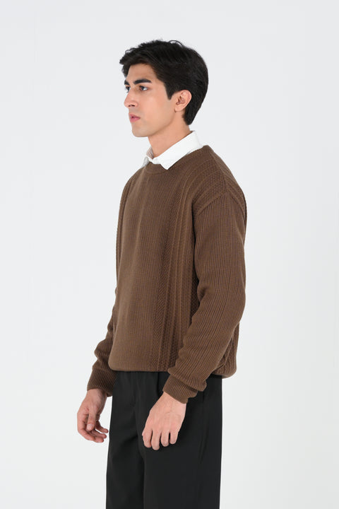 BOXY FIT TEXTURED SWEATER
