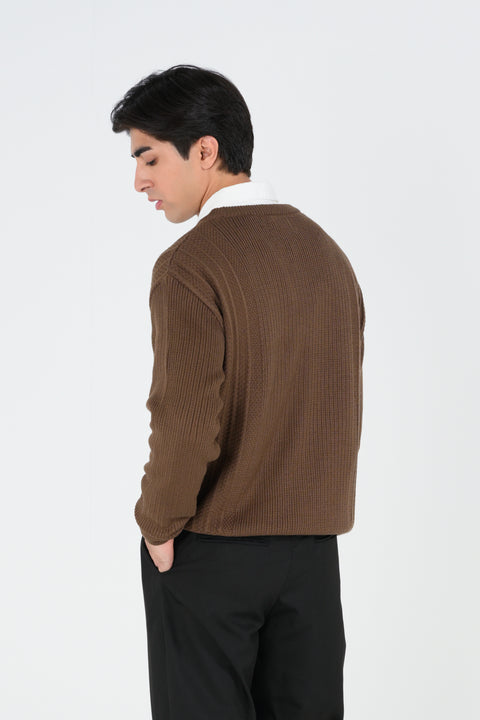 BOXY FIT TEXTURED SWEATER