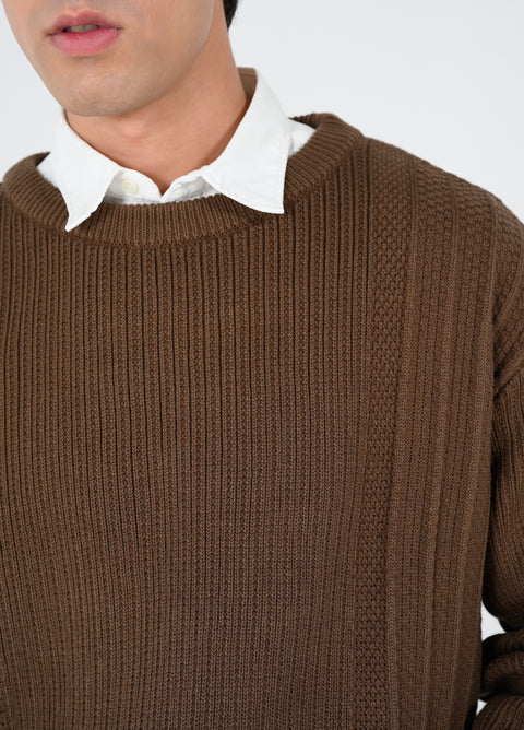 BOXY FIT TEXTURED SWEATER