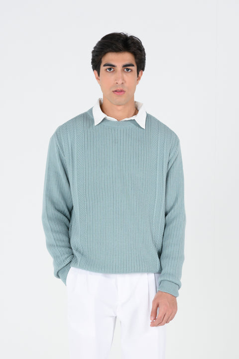 BOXY FIT TEXTURED SWEATER
