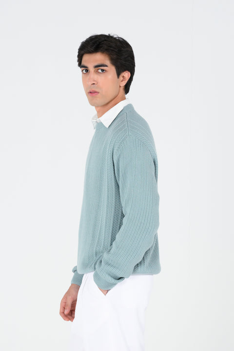 BOXY FIT TEXTURED SWEATER