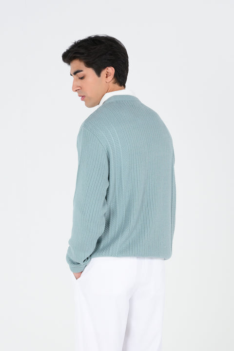 BOXY FIT TEXTURED SWEATER