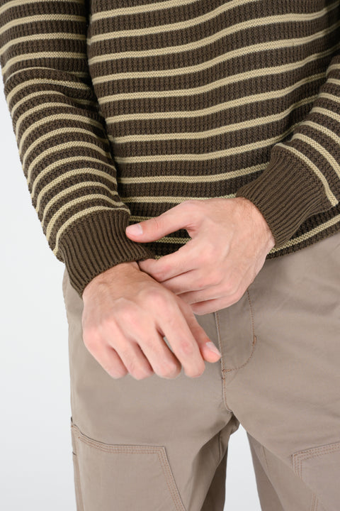 RAGLAN SLEEVE STRIPER SWEATER