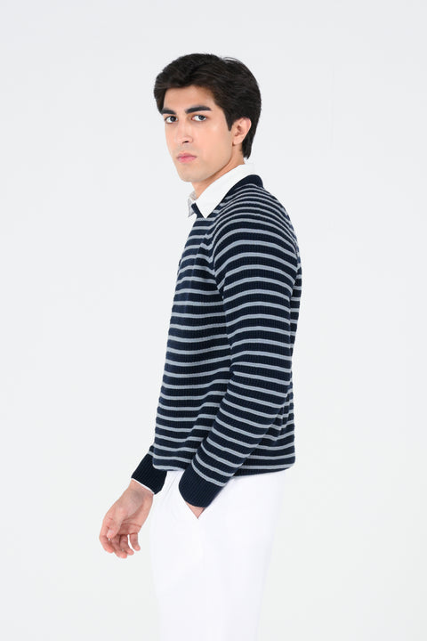 RAGLAN SLEEVE STRIPER SWEATER