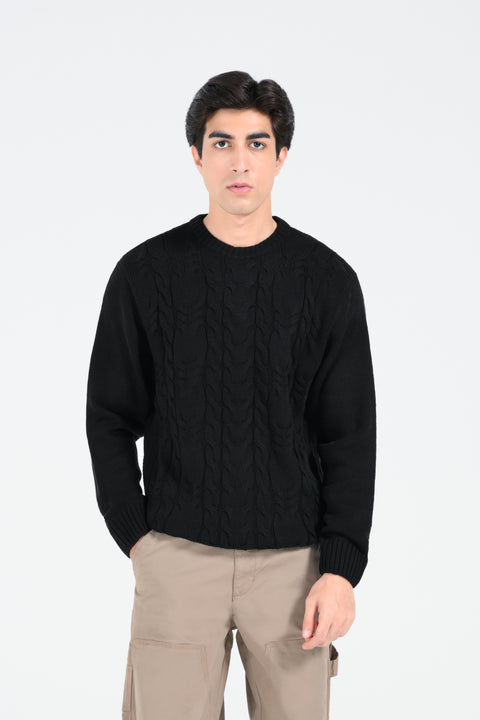 CABLE KNIT SWEATER