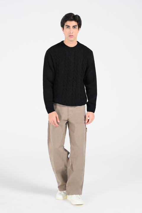 CABLE KNIT SWEATER