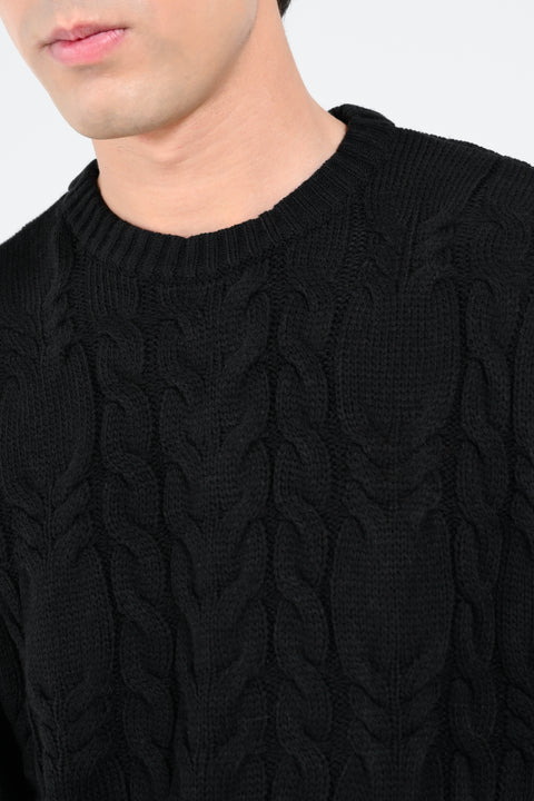 CABLE KNIT SWEATER