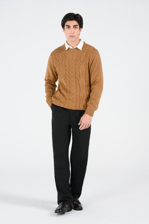CABLE KNIT SWEATER