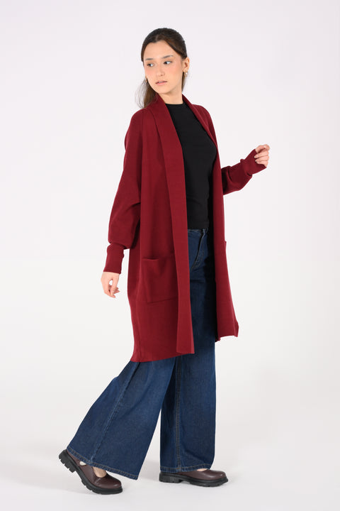 CASHMERE HANDFEEL RAGLAN CARDIGAN
