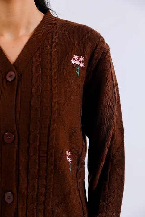 EMBROIDERED CARDIGAN