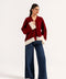CONTRAST CABLE KNIT CARDIGAN