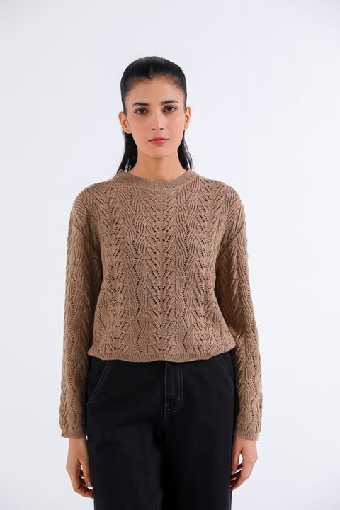 SWEATER KNIT CROPPED JUMPER