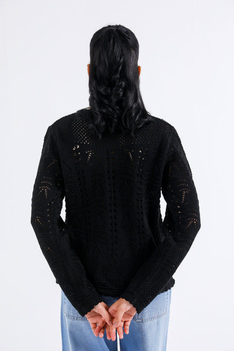 CARDIGAN WITH SCALLOP DETAIL
