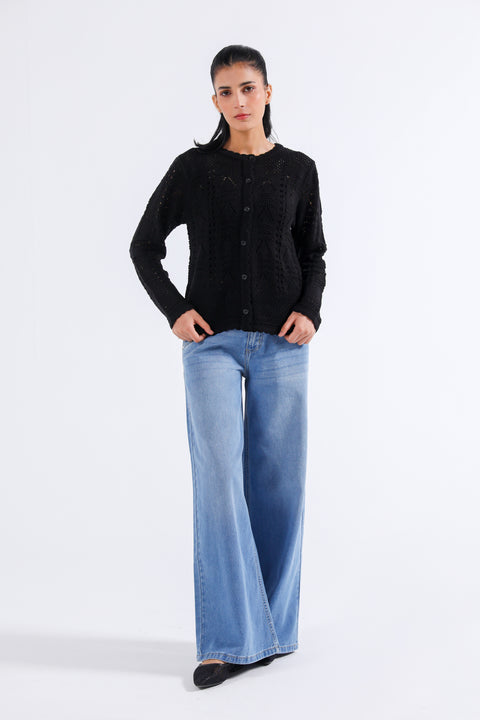 CARDIGAN WITH SCALLOP DETAIL