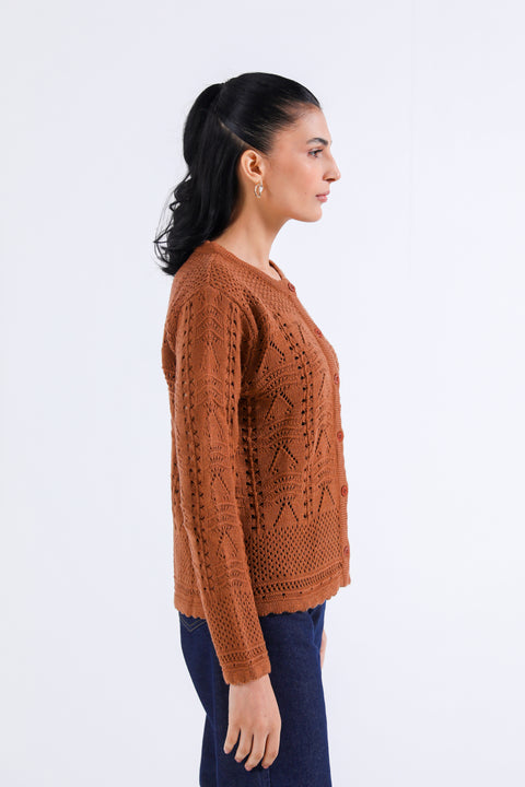 CARDIGAN WITH SCALLOP DETAIL