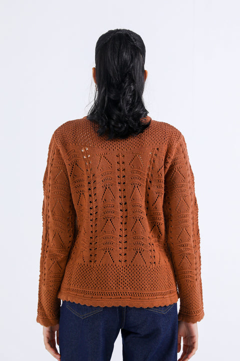 CARDIGAN WITH SCALLOP DETAIL