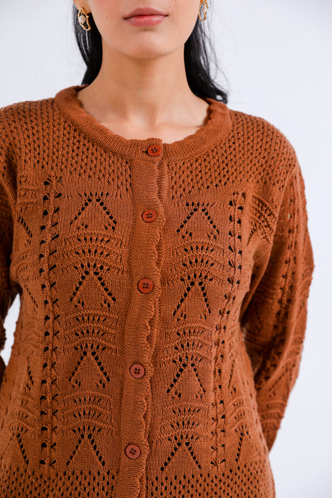 CARDIGAN WITH SCALLOP DETAIL