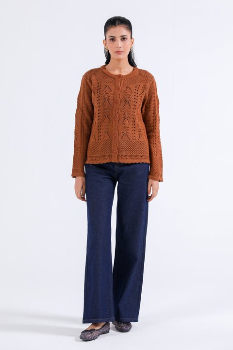 CARDIGAN WITH SCALLOP DETAIL