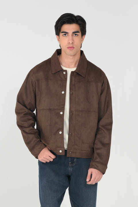FAUX SUEDE LEATHER JACKET