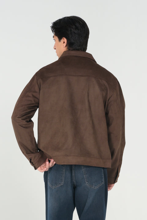 FAUX SUEDE LEATHER JACKET