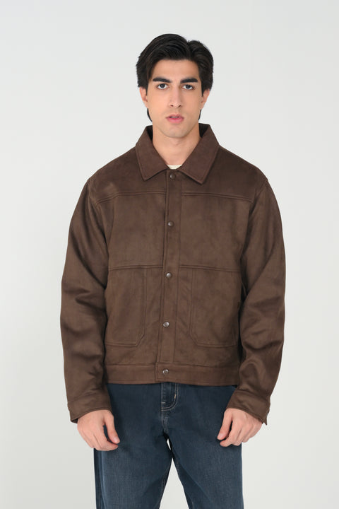 FAUX SUEDE LEATHER JACKET