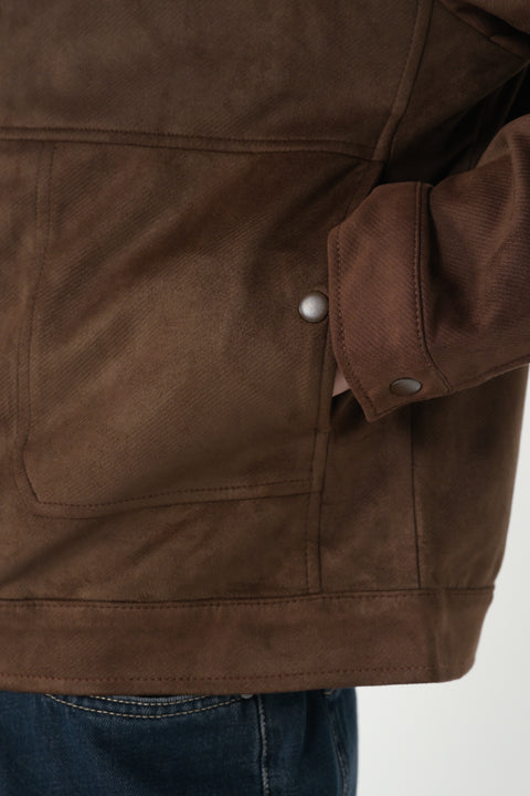 FAUX SUEDE LEATHER JACKET