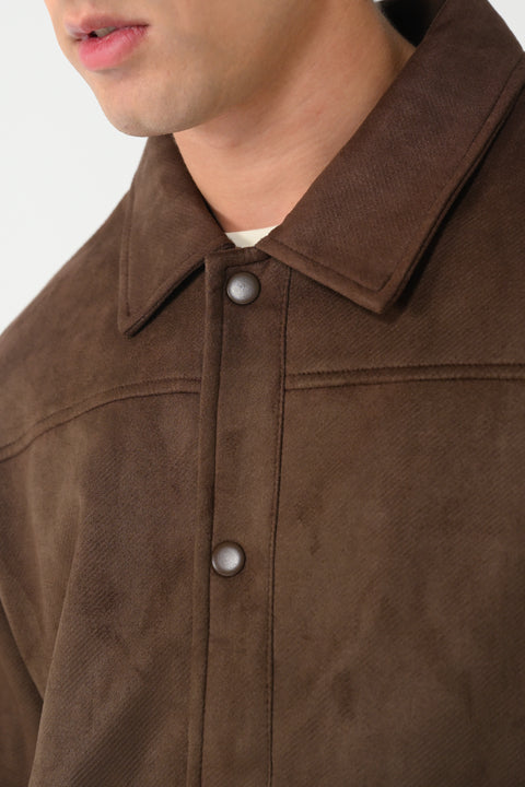 FAUX SUEDE LEATHER JACKET