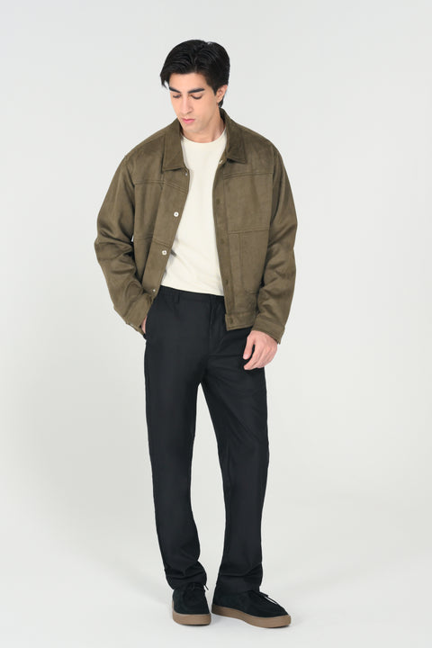 FAUX SUEDE LEATHER JACKET