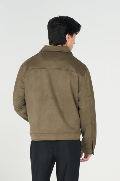 FAUX SUEDE LEATHER JACKET