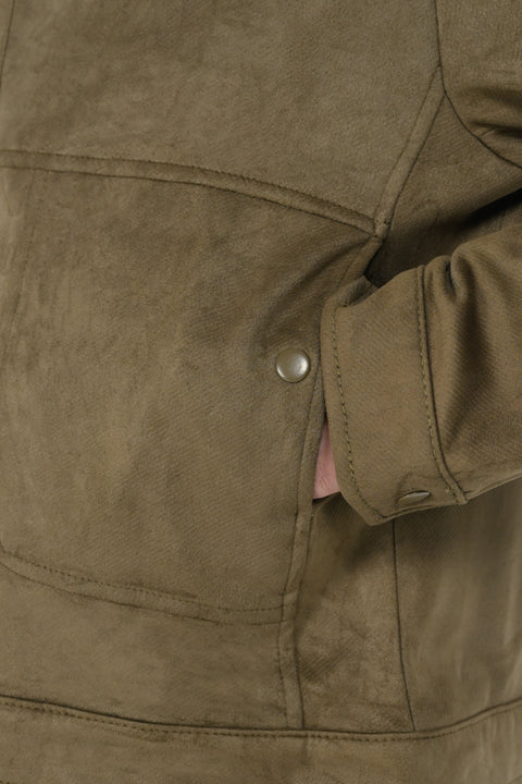 FAUX SUEDE LEATHER JACKET