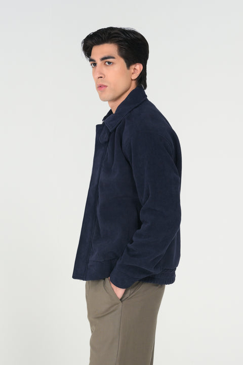 CORDUROY HIDDEN PLACKET JACKET