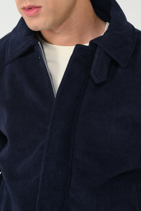 CORDUROY HIDDEN PLACKET JACKET