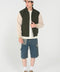 CONTRAST SLEEVE VARSITY JACKET