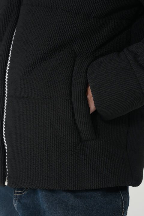 MOCK NECK QUILTED WARM JACKET