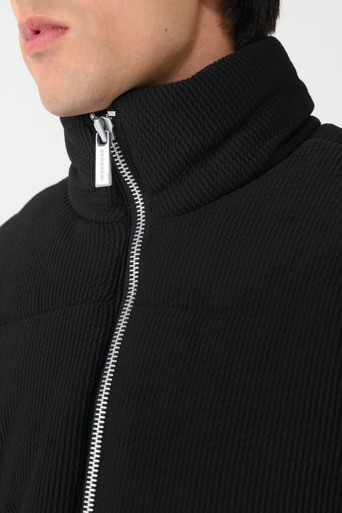 MOCK NECK QUILTED WARM JACKET