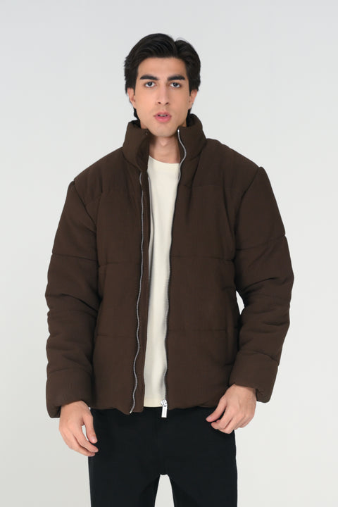 MOCK NECK QUILTED WARM JACKET