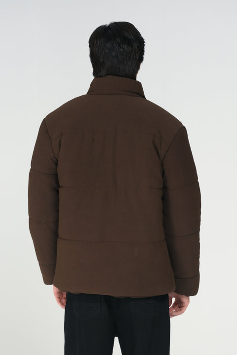 MOCK NECK QUILTED WARM JACKET