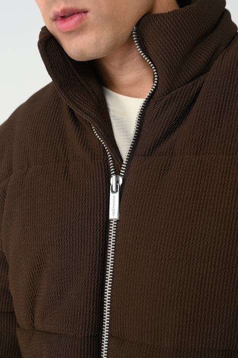 MOCK NECK QUILTED WARM JACKET