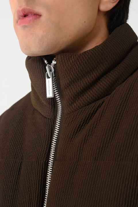 MOCK NECK QUILTED WARM JACKET