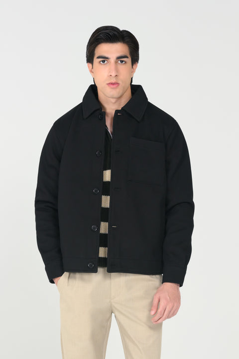 REGULAR FIT TEXTRURED JACKET