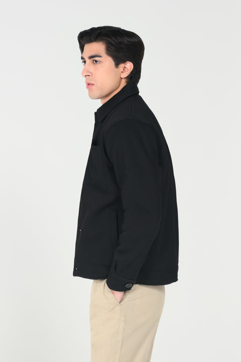 REGULAR FIT TEXTRURED JACKET