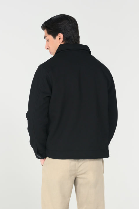 REGULAR FIT TEXTRURED JACKET