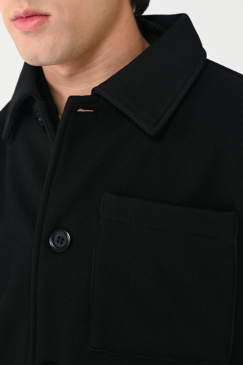 REGULAR FIT TEXTRURED JACKET