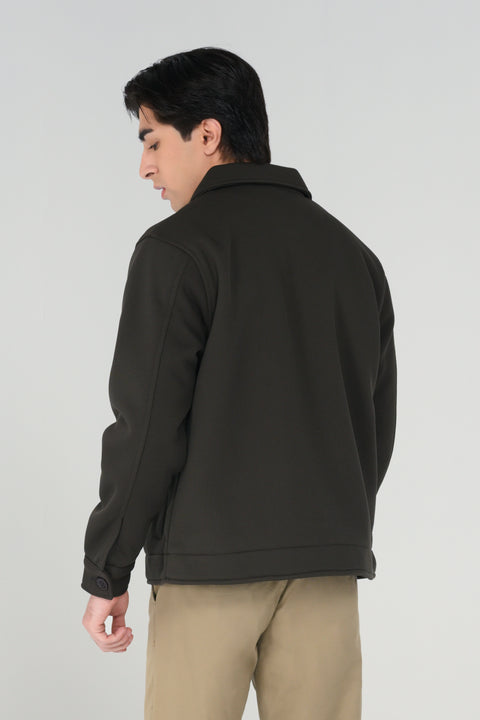 REGULAR FIT TEXTRURED JACKET