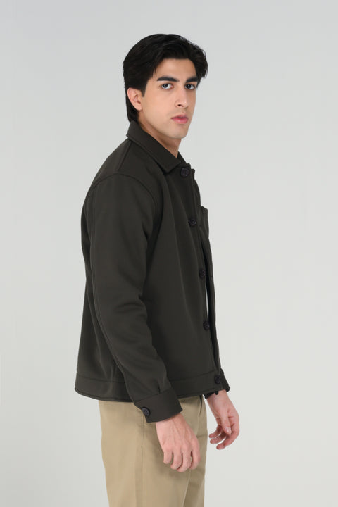 REGULAR FIT TEXTRURED JACKET