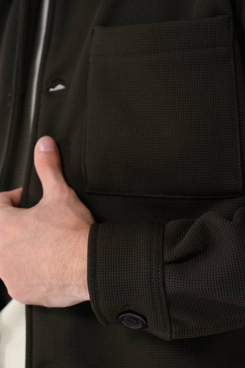 REGULAR FIT TEXTRURED JACKET