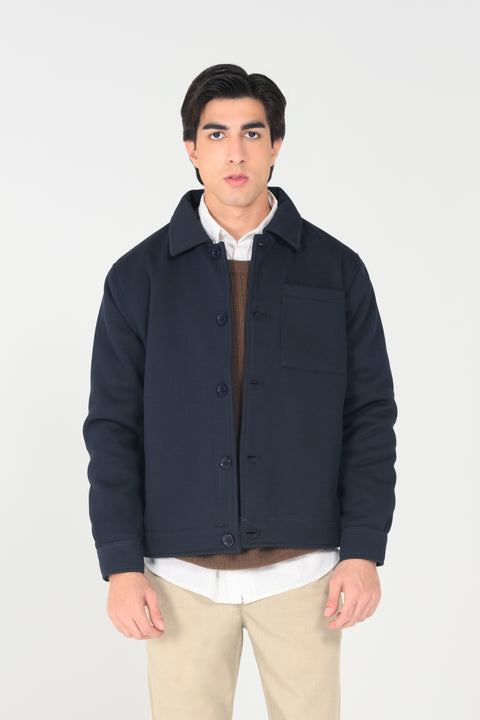 REGULAR FIT TEXTRURED JACKET