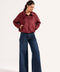 FAUX SUEDE BUBBLE HEM JACKET